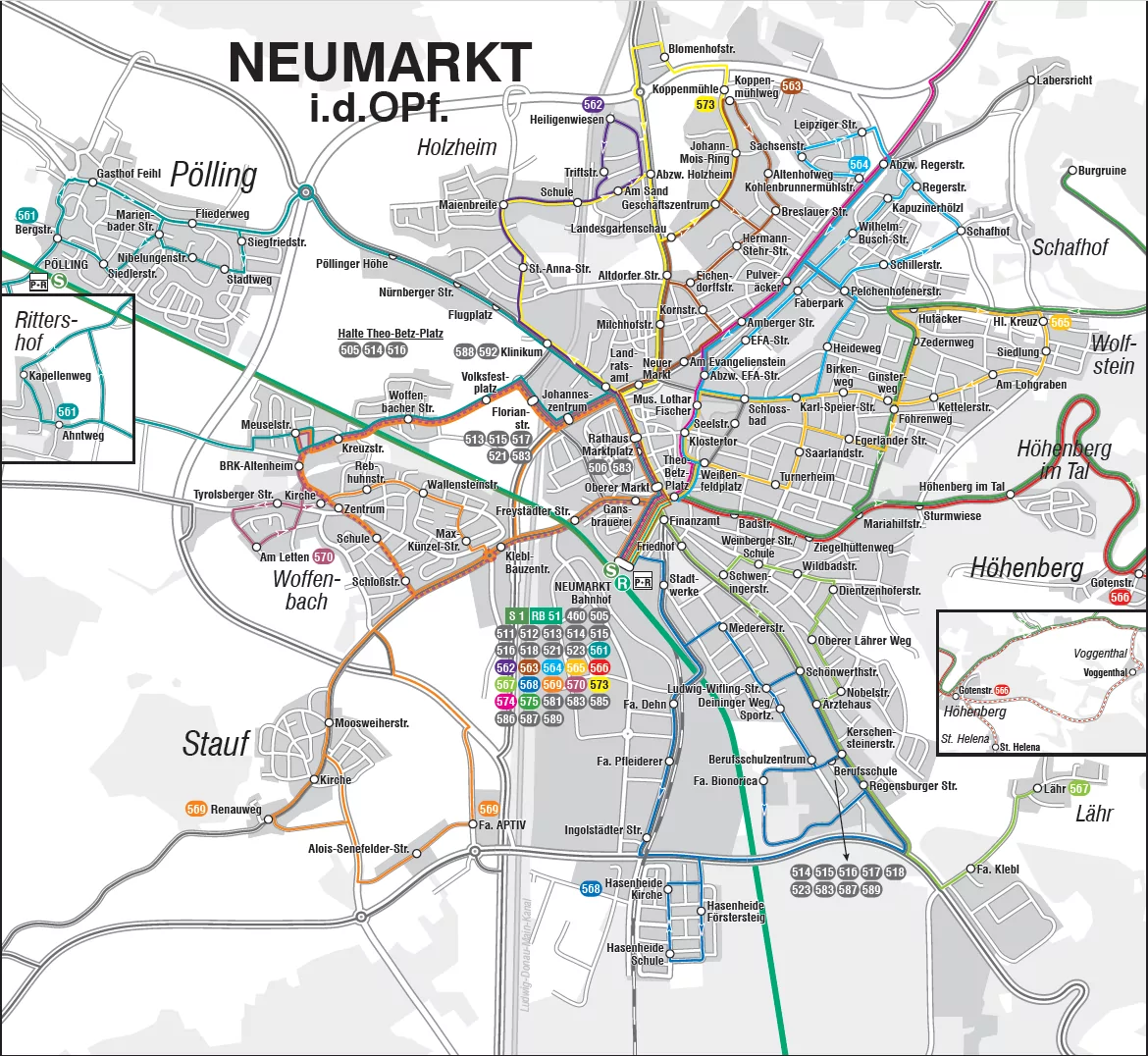 Busplan Stadtwerke Neumarkt