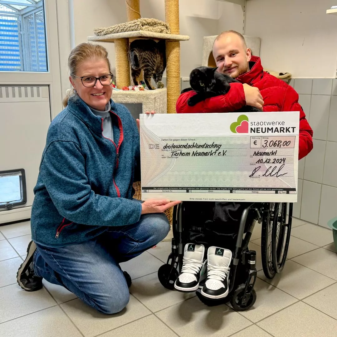 Spende Tierheim - Stadtwerke Neumarkt