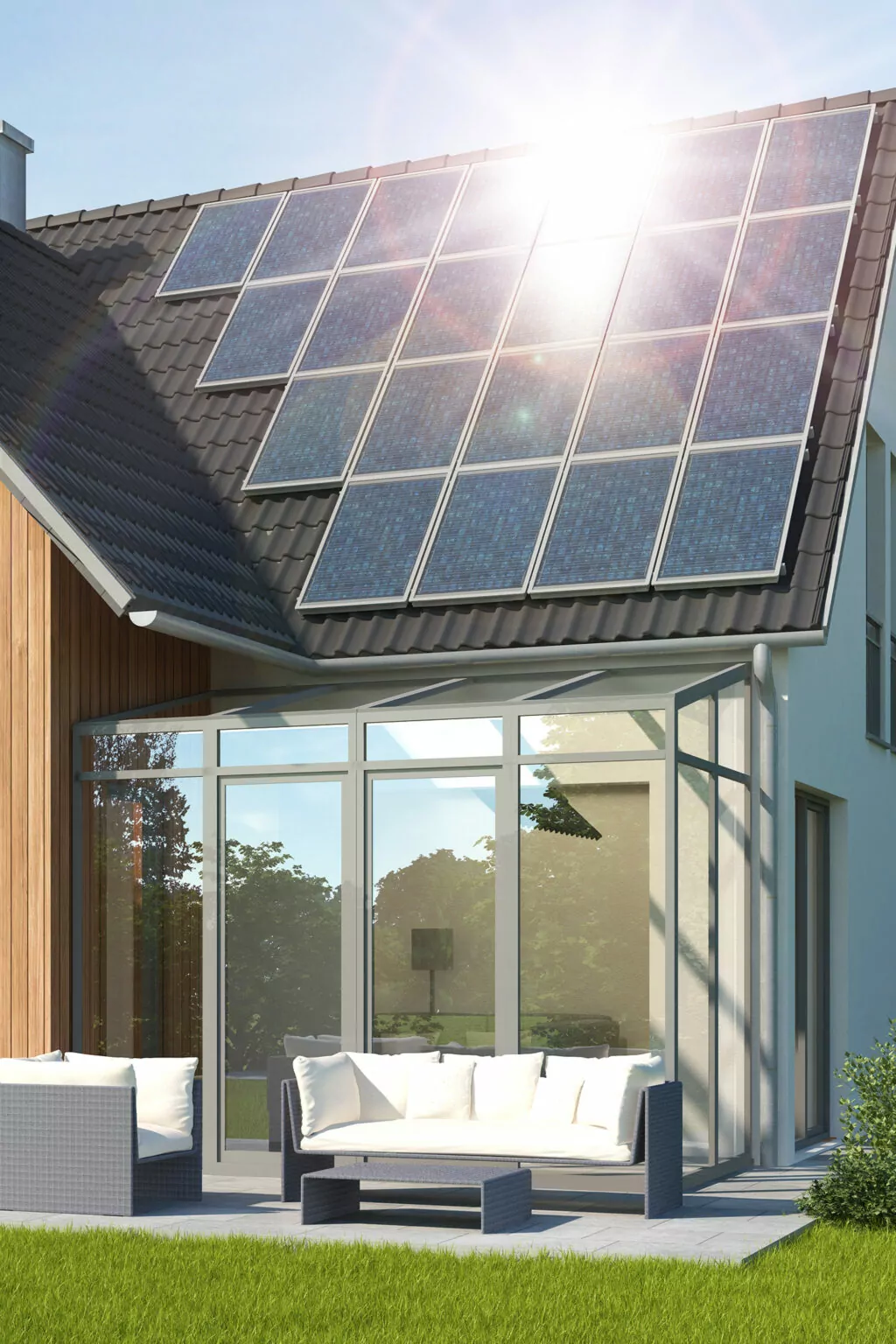 Haus mit PV-Anlage