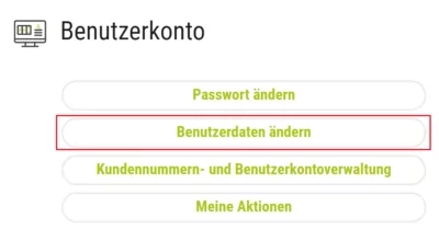Kundenportal Benutzerkonto