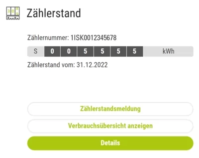 Kundenportal Zählerstand