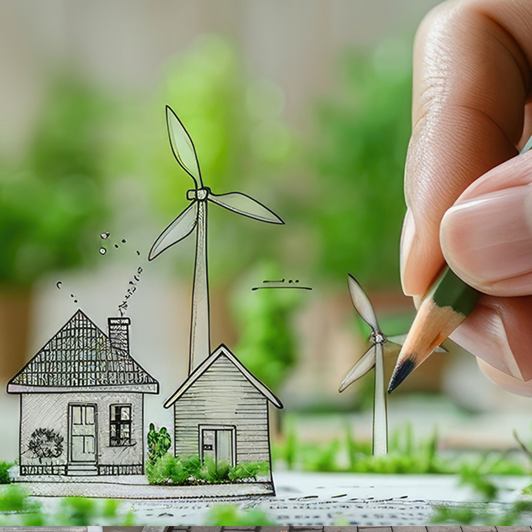 Illustration einer kommunalen Wärmeplanung - Stadtwerke Neumarkt