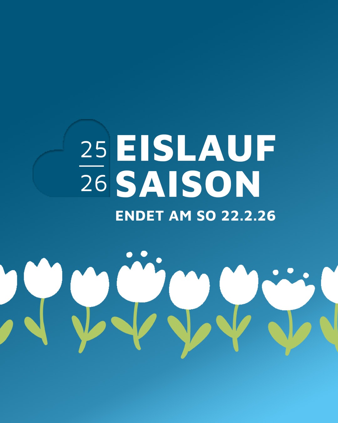 Eislaufsaison 2025/26 endet am 22.02.2026