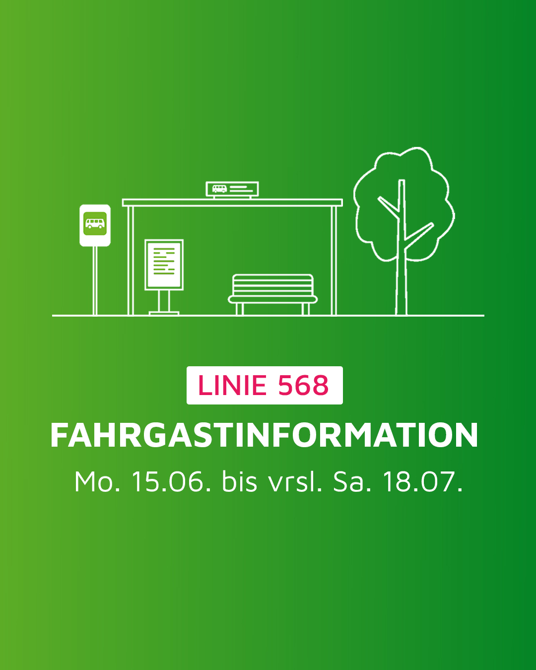 Fahrgastinformation Linie 568: Haltestelle Ludwig-Wifling-Straße wird temporär verlegt