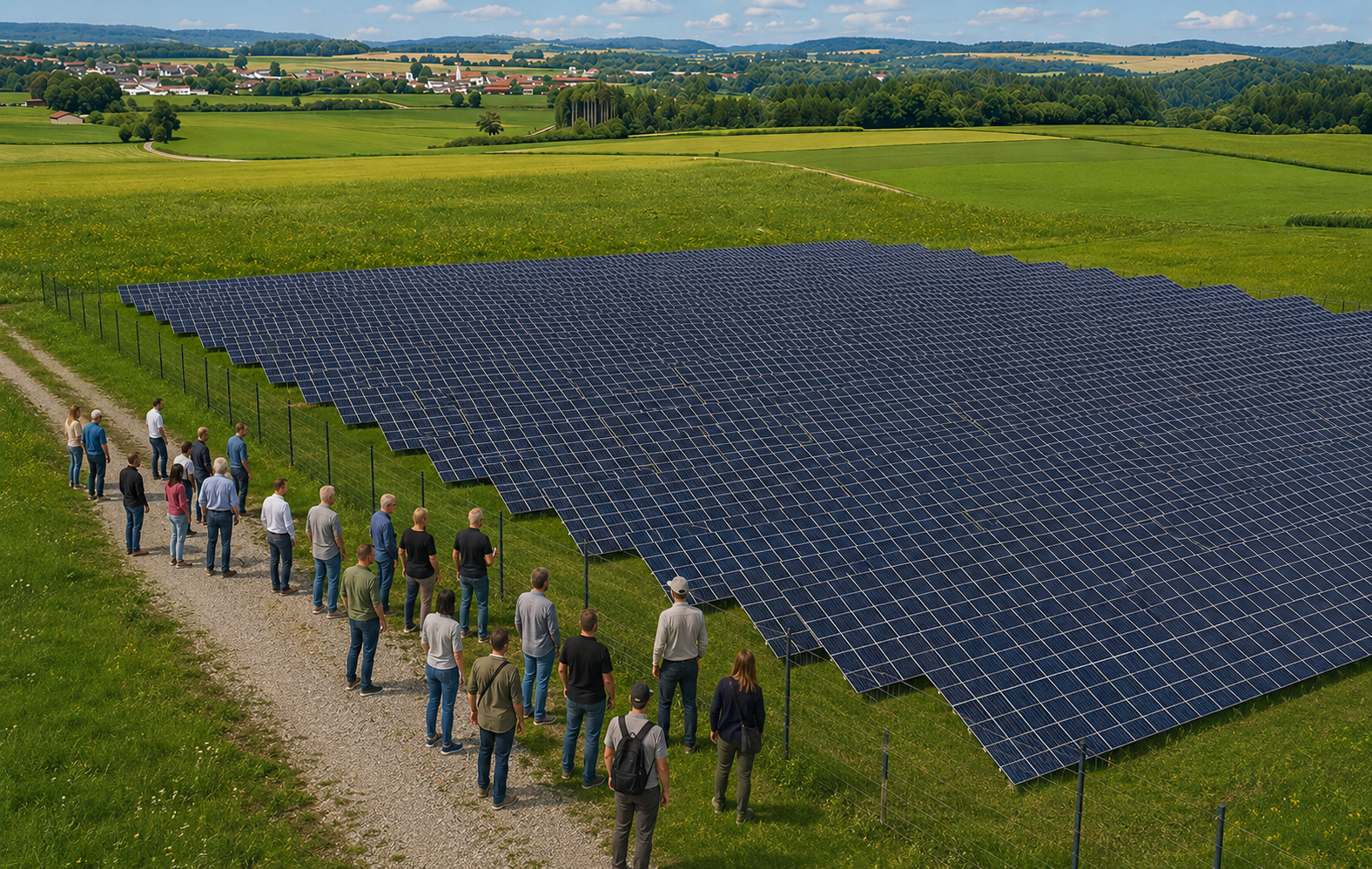 Photovoltaikanlage Deining_mit Personen