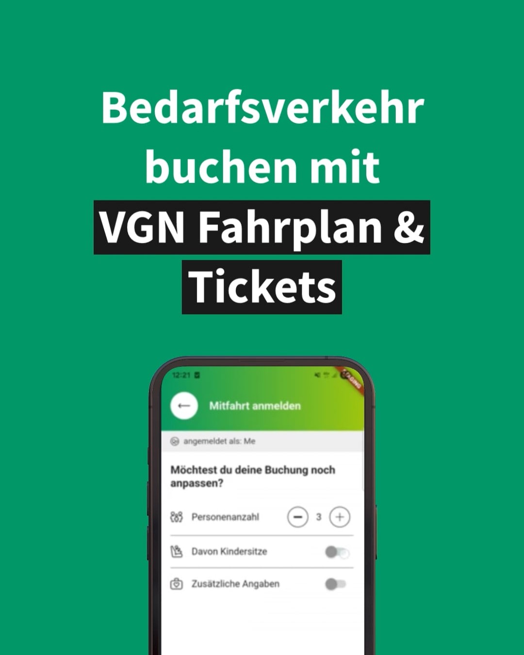 Buchung VGN Bedarfsverkehr